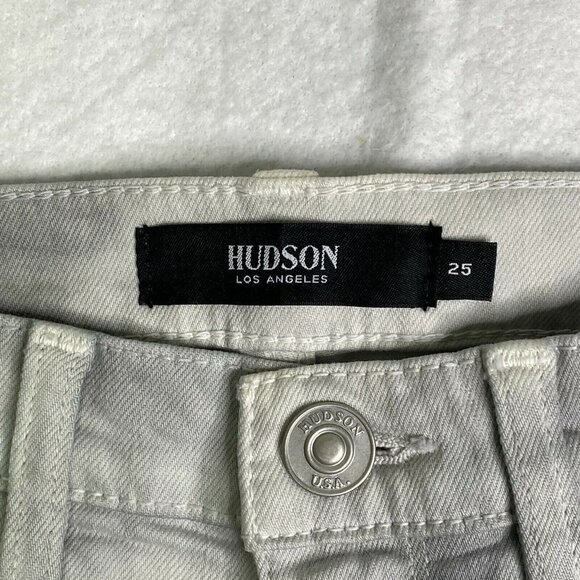 Hudson Womens Gray Barbara Stretch High Waist Super Ankle Skinny Jeans Size 25 - Picture 6 of 9